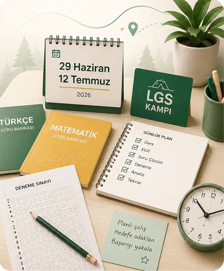 LGS Merkez Akademik Kampı çalışma masası